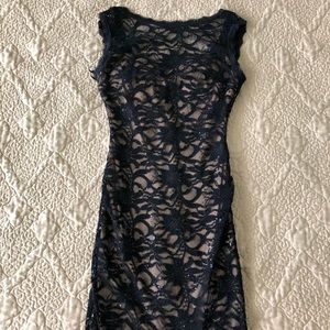 Black Lace Evening Dress